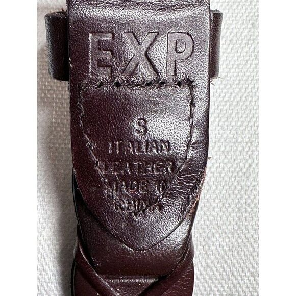 Vintage Express Jeans Women's Italian Leather Belt Brown Size Small 33” - Picture 5 of 8